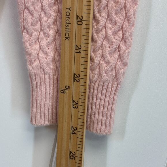 Kirkland Womens Cashmere Cableknit Quiet Luxury Turtleneck Sweater Size L Pink - Picture 8 of 9